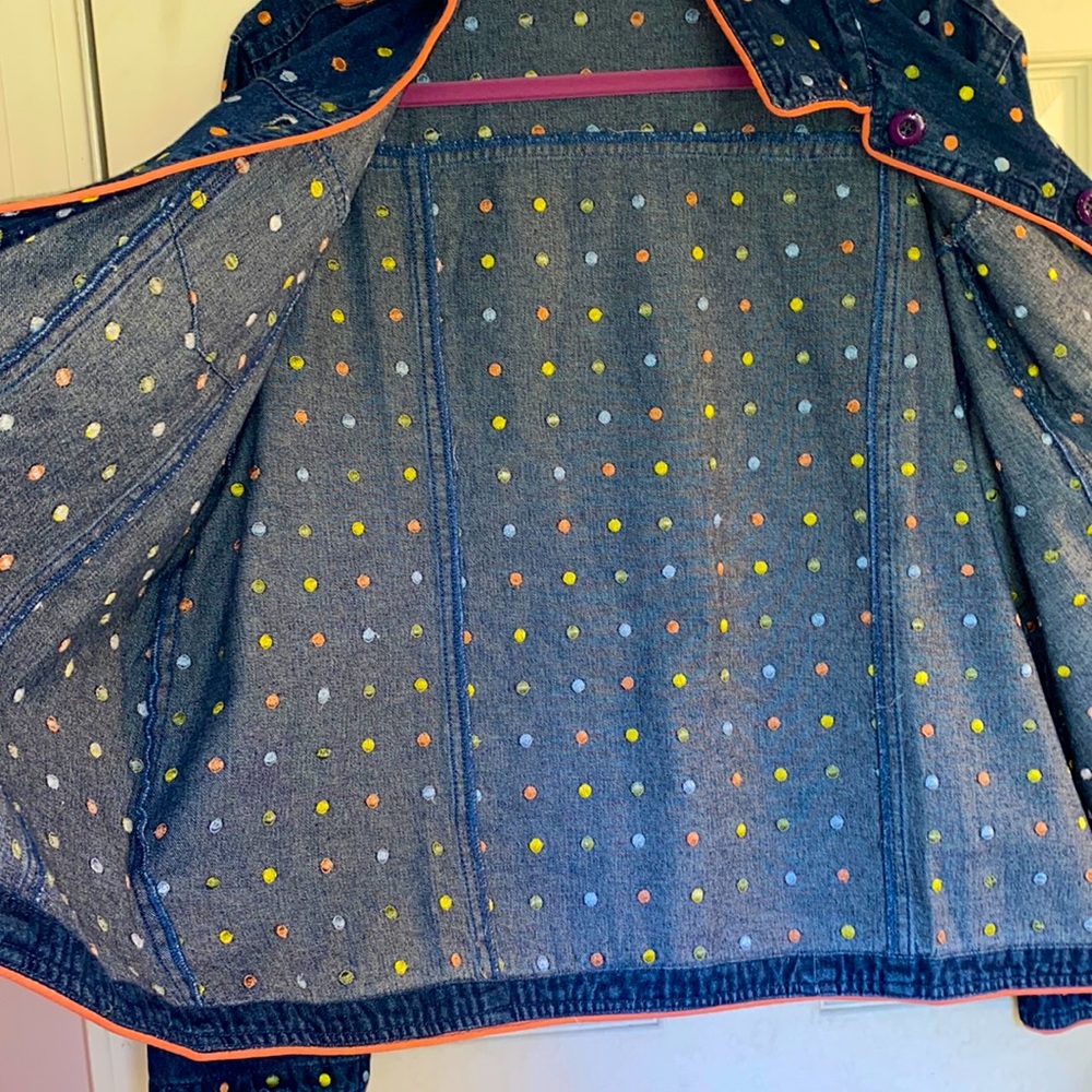 Sara Studio Blue Jean Jacket SZ M Button down two small pockets. - Picture 3 of 10